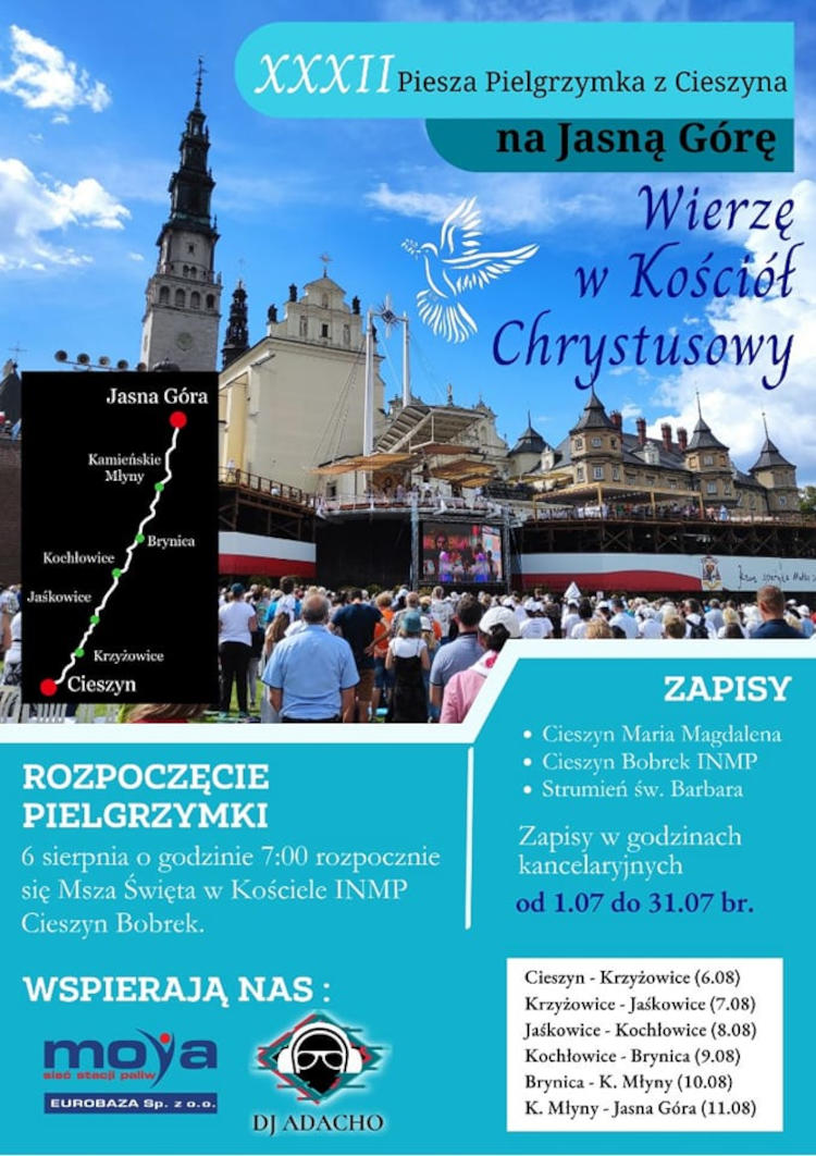 Plakat Pielgrzymka Cieszyn Jasna Góra